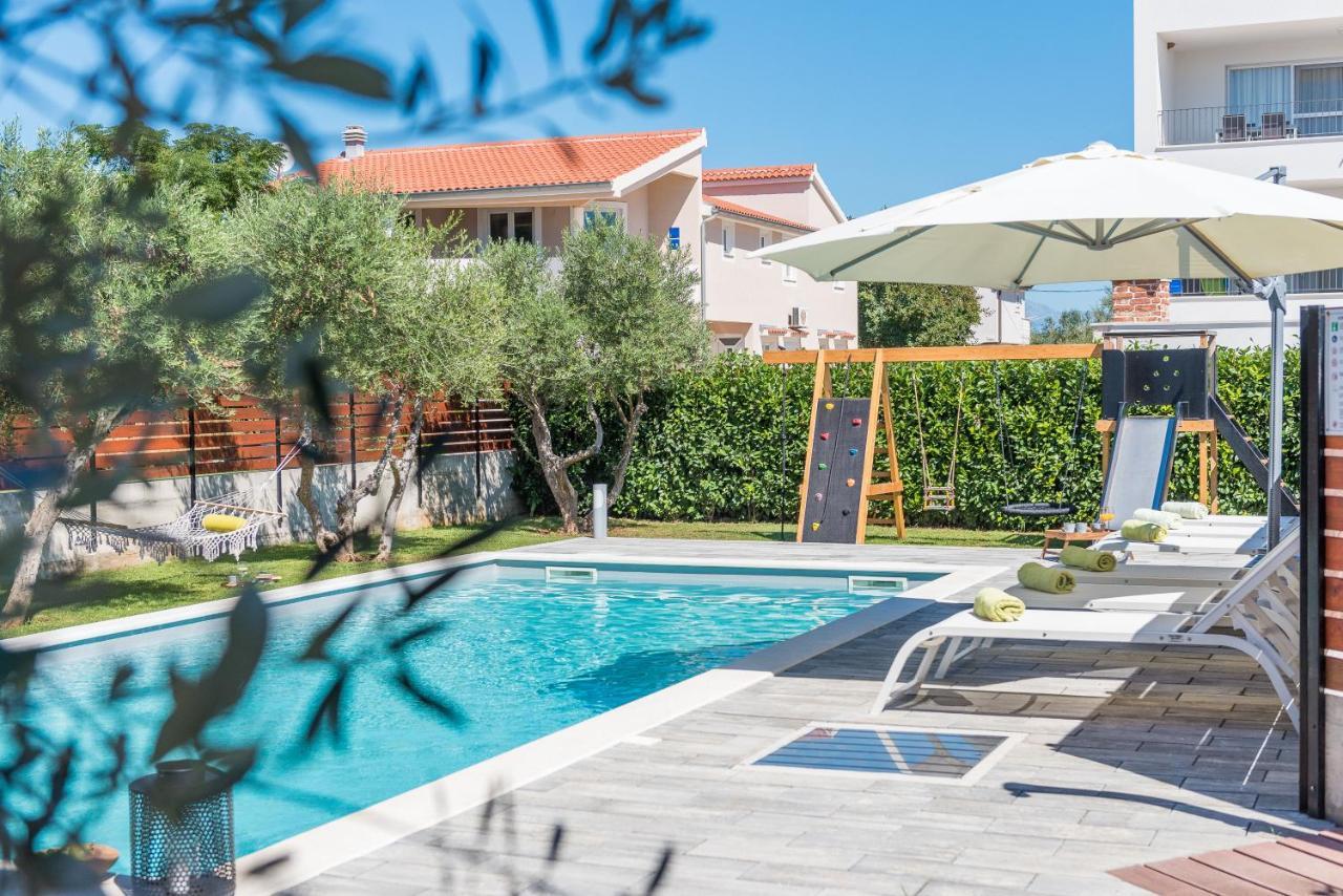 Villa Olea With Heated Pool And Jacuzzi Sukošan Dış mekan fotoğraf